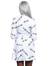 Jersey Stitch Skater Dress With Long Sleeves